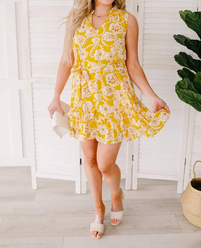 Loyalty Reward off-the-shoulder dressSavvy & Fabulous Dress In Sunshine