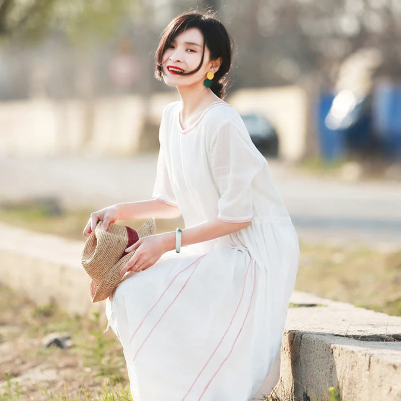 Blowout Sale casual dressWhite Women Dresses Casual Summer Women Dresses Long Women Dresses MDYP97610