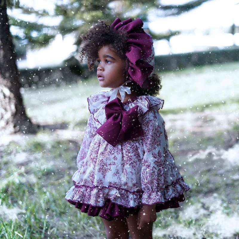 Price Drop floral midi dressBurgundy Pattern Dress