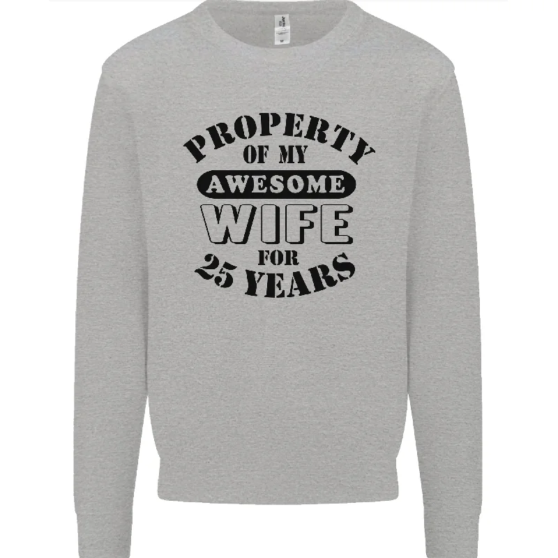 Flash Deals performance workout sweatshirt25th Wedding Anniversary 25 Year Funny Wife Mens Sweatshirt Jumper Flash Deals performance workout sweatshirt25th Wedding Anniversary 25 Year Funny Wife Mens Sweatshirt Jumper