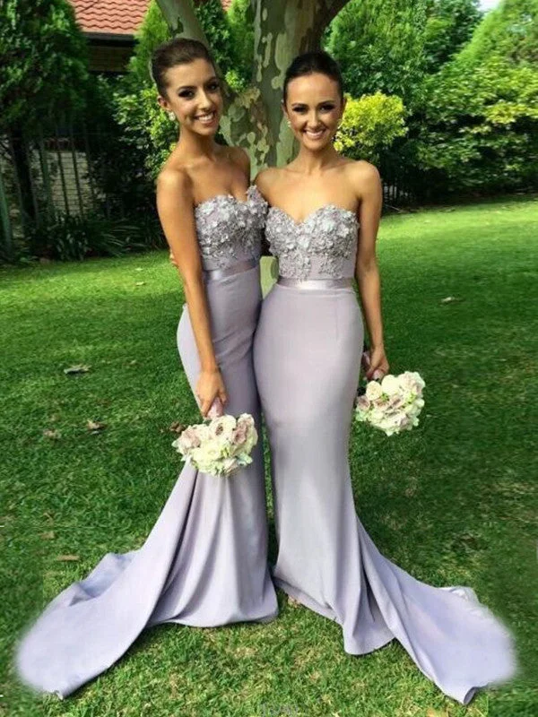Midnight Sale long prom dresses Sheath Column Sweetheart Sweep Brush Train Chiffon Prom Dress Evening Dress MK190