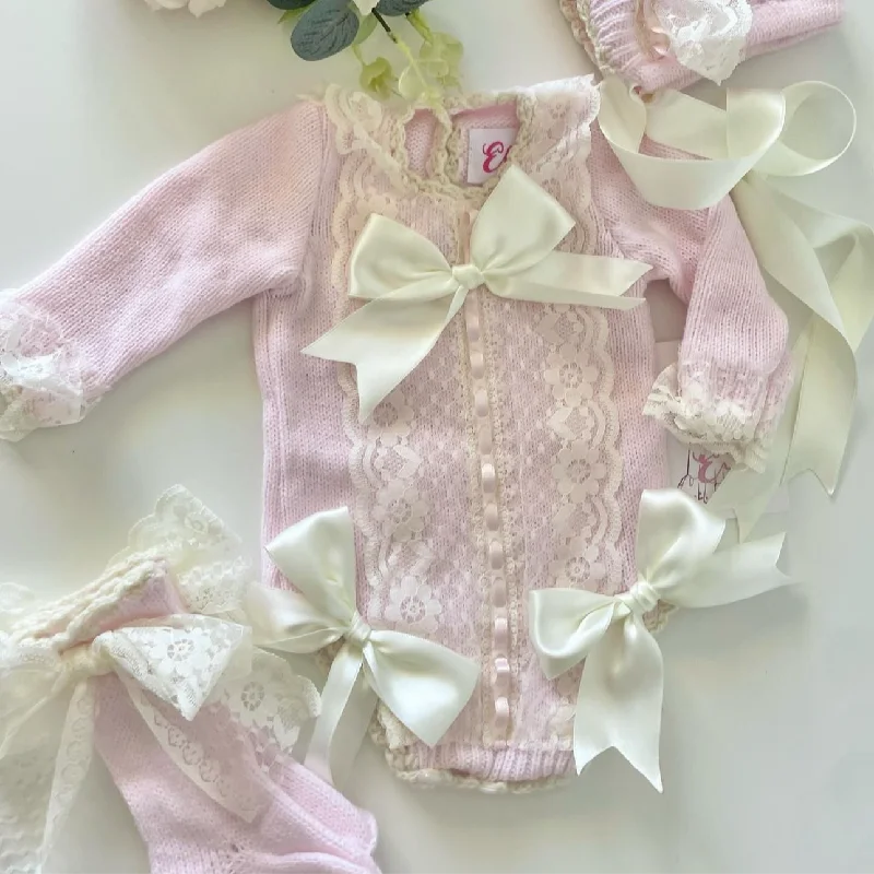 Don’t Miss Out comfy maxi dressPink Knit Onesie Set