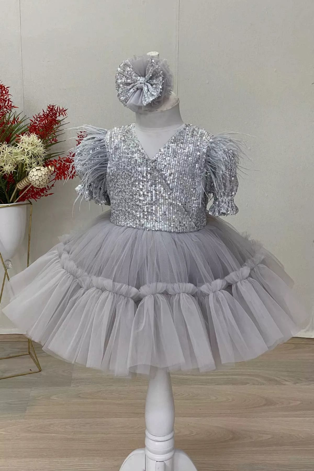 Customer Appreciation Sale long-sleeve floral dressClara Gray Party Dress