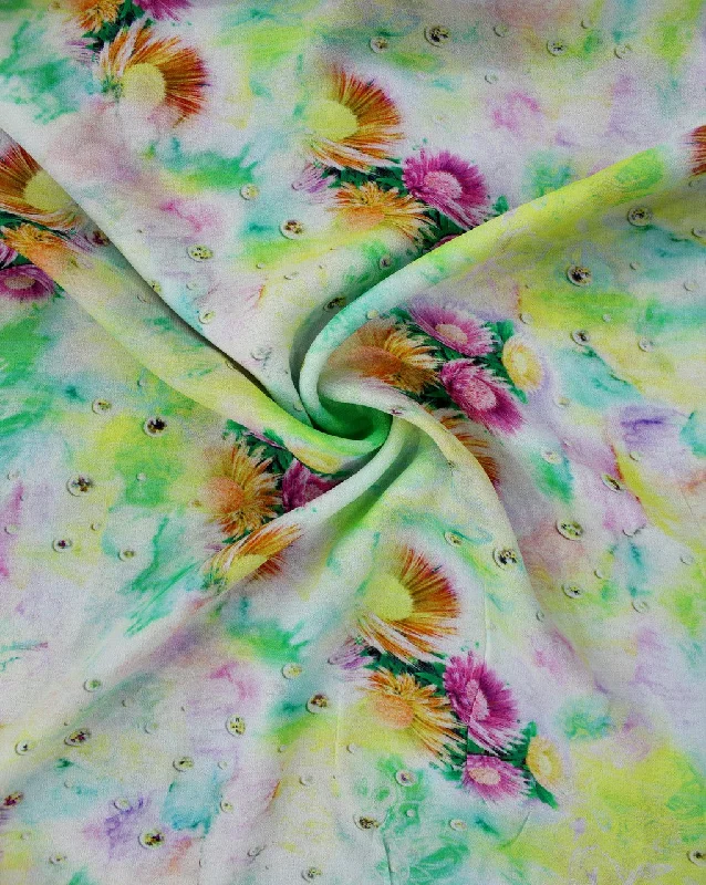 Mega Sale spaghetti strap dressMulticolor Floral Design Viscose Georgette Digital Printed Fabric Mega Sale spaghetti strap dressMulticolor Floral Design Viscose Georgette Digital Printed Fabric