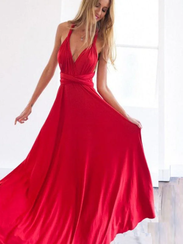 Buy More, Save More Stylish Open Back Matron of Honor Dress Long Prom Dress Bridesmaid Dress MK513