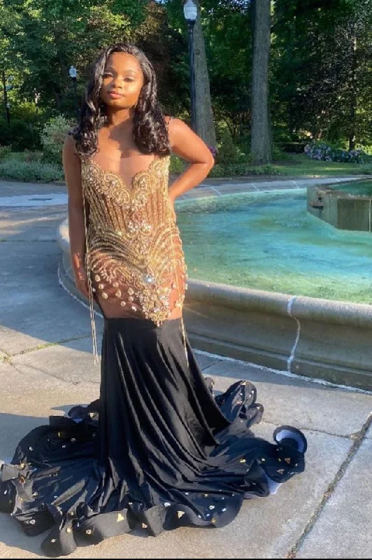 Act Now Chic Beading Mermaid Evening Gowns