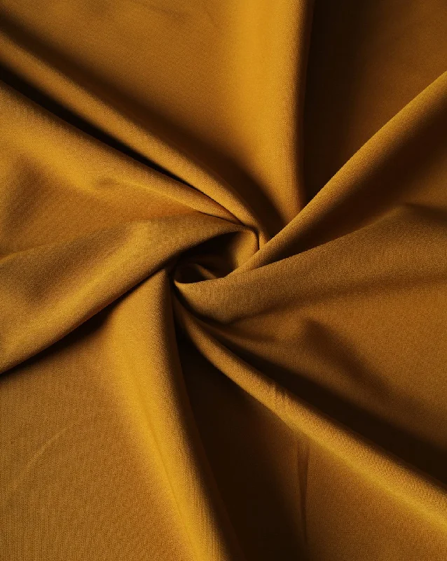 Factory Direct Sale high-waisted dressPlain Mustard Polyester Crepe Fabric
