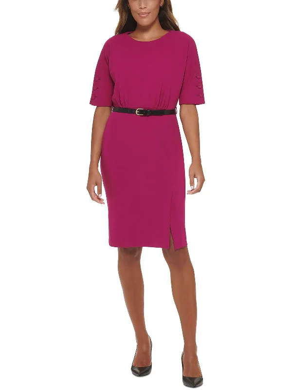 Bonus Savings high-waisted dressWomens Knit Short Sleeves Sheath Dress