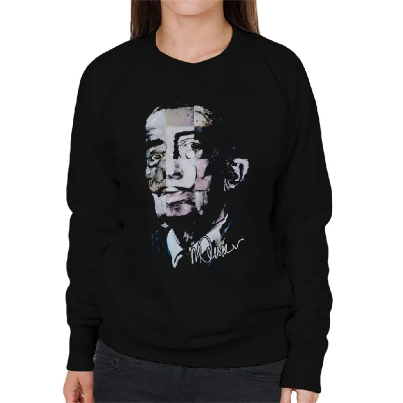 Sneak Peek Sale sleek gym hoodieSidney Maurer Original Portrait Of Salvador Dali Pop Art Women's Sweatshirt