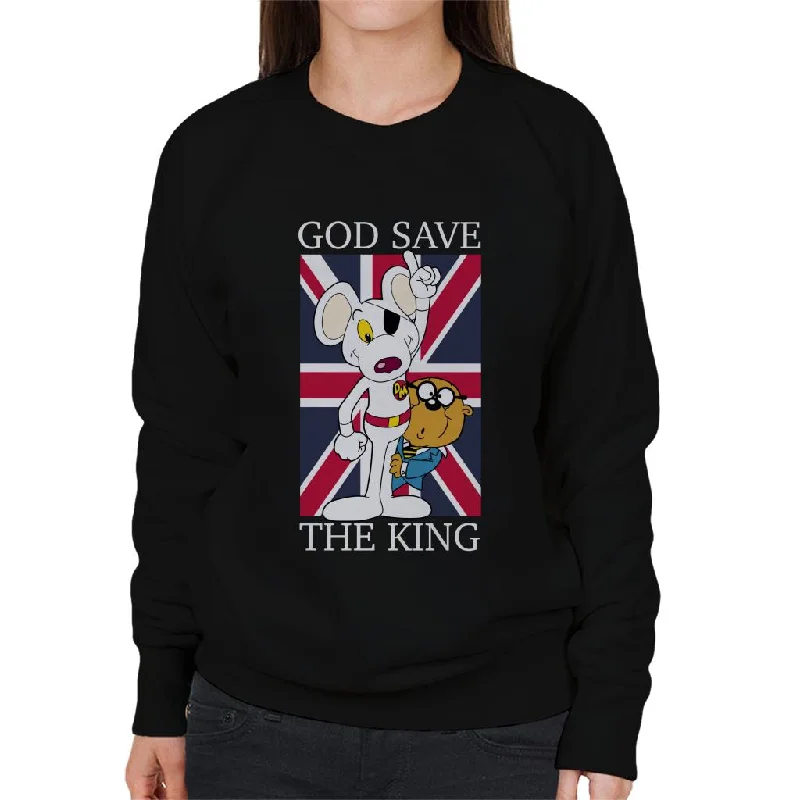 Weekend Deal retro sports hoodieDanger Mouse God Save The King Women's Sweatshirt