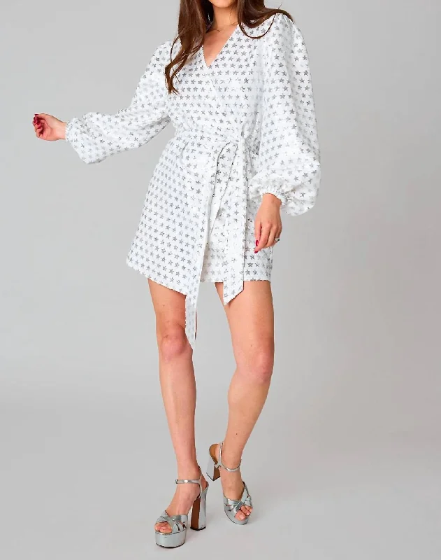 Price Slash playful dressAdeline Sequin Wrap Dress In Starlet