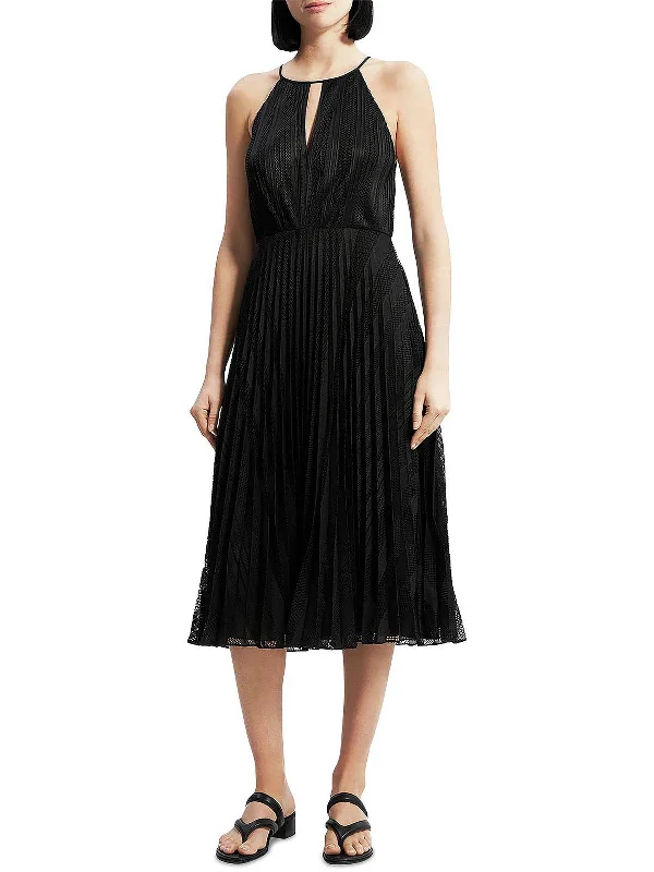 Blowout Deals printed dressWomens Mesh Lace Sleeveless Midi Dress