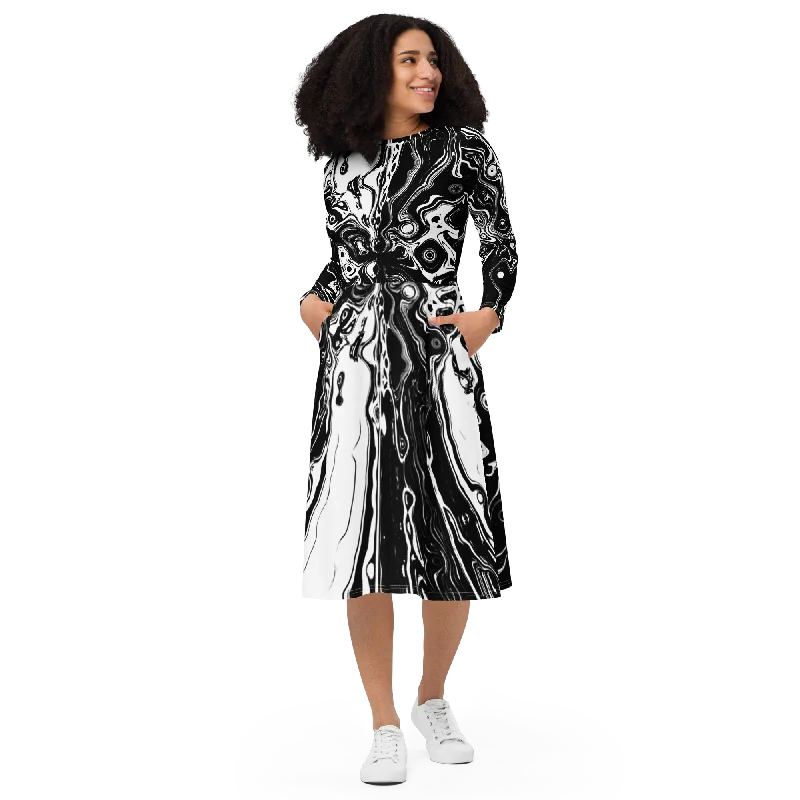 Special Savings PRIMORDIAL VOID MIDI DRESS