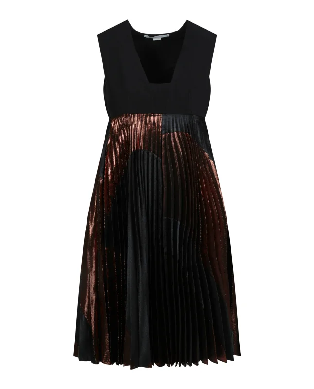 Friends and Family Sale off-shoulder dressMetallic Panel Dress