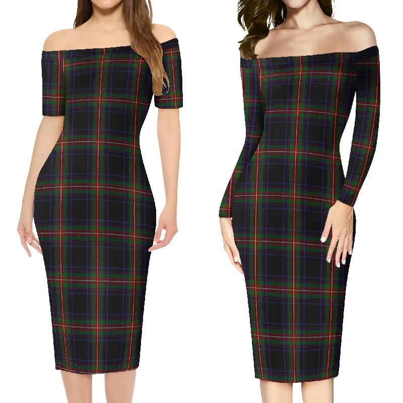 Can't Be Beat Watt Tartan Off Shoulder Lady Dress