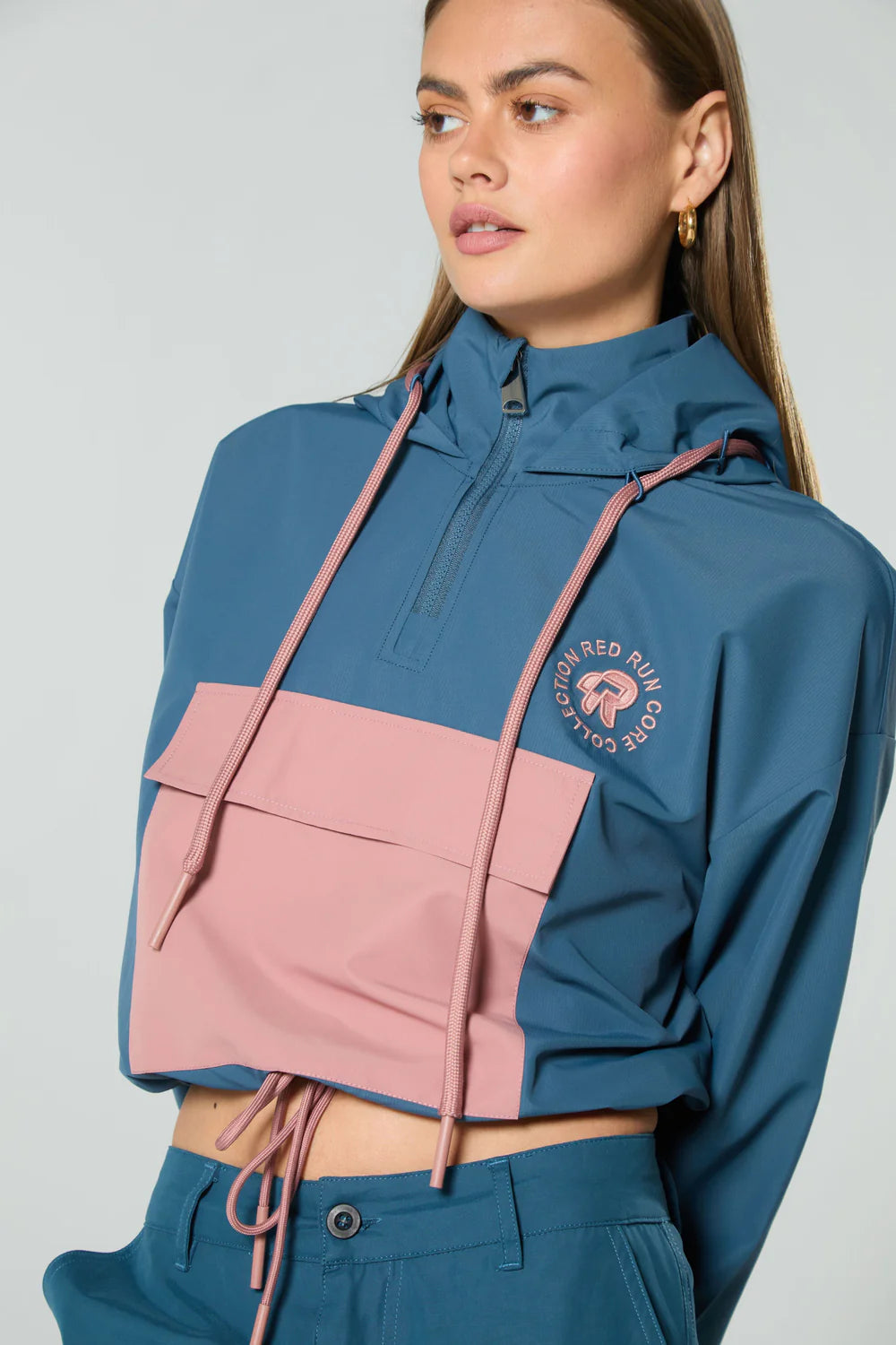 Doorbuster Deal cozy wool-blend coatWomen's Red Run Activewear Cropped Windbreaker Midnight Jacket