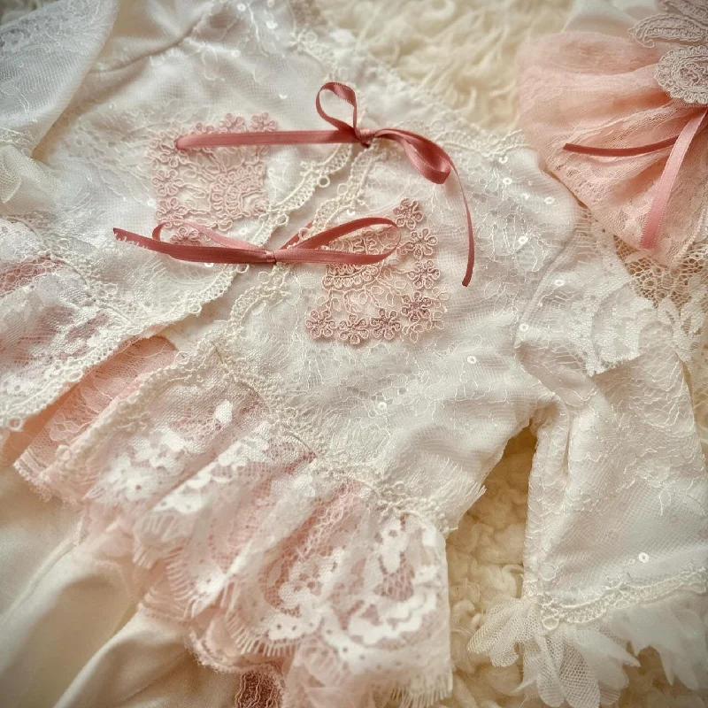 Season Finale Sale pleated maxi dressCream Vintage Bloomer Set