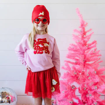 Blowout Sale chic slip dressSanta Baby Patch Christmas Sweatshirt