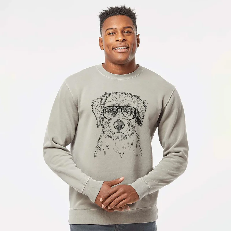 YEAR-End Sale bold fitness hoodieAviator Marek the Bernedoodle - Unisex Pigment Dyed Crew Sweatshirt YEAR-End Sale bold fitness hoodieAviator Marek the Bernedoodle - Unisex Pigment Dyed Crew Sweatshirt