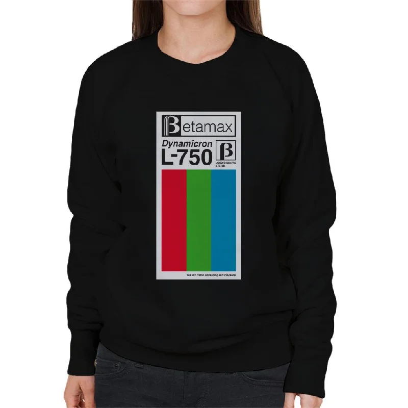 Today's Special urban activewear hoodieBetamax Dynamicron L 750 Video Red Green And Blue Stripe Women's Sweatshirt Today's Special urban activewear hoodieBetamax Dynamicron L 750 Video Red Green And Blue Stripe Women's Sweatshirt