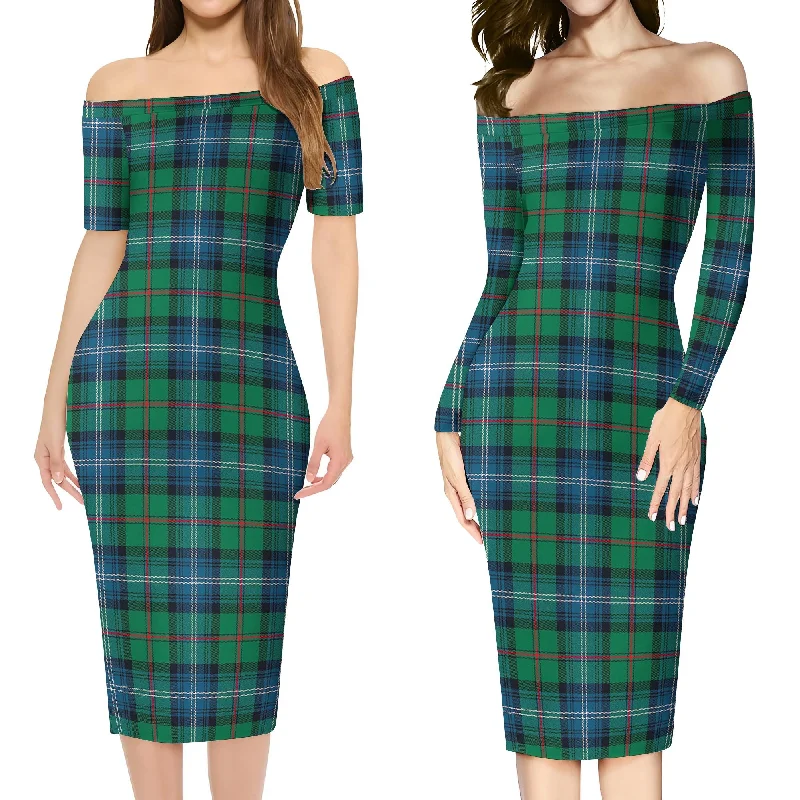Price Rollback Urquhart Ancient Tartan Off Shoulder Lady Dress