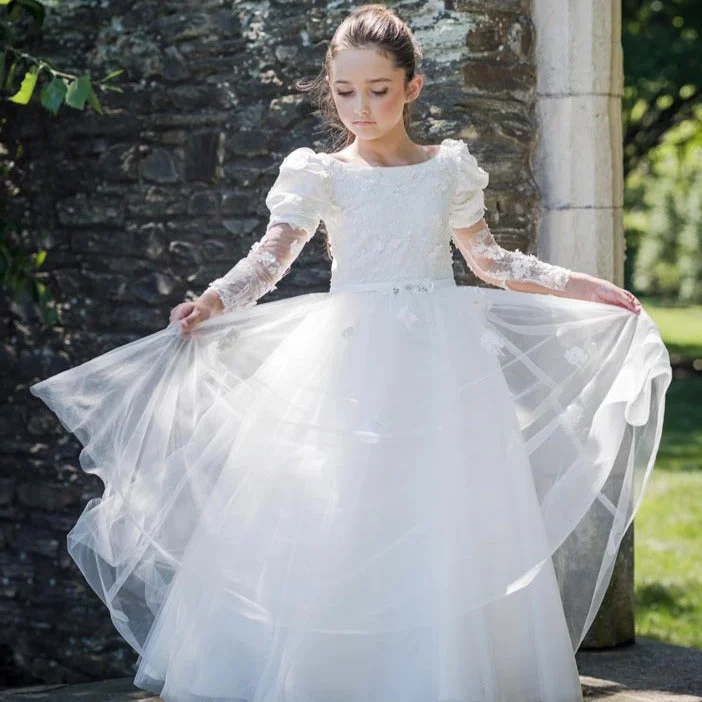 Unmissable Offer backless dressPuff Sleeve Communion Dress