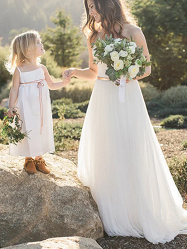 Unbeatable Prices Ivory wedding dress A-line Sweetheart Floor-length Tulle Wedding Dresses Long MK025