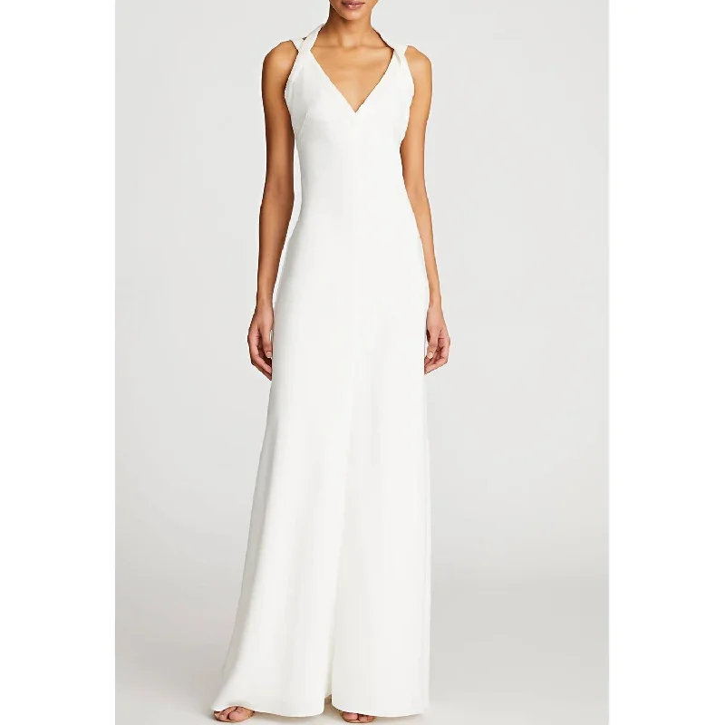 Sale Event pleated dressAllison Beaded Neckline Gown In Ivory