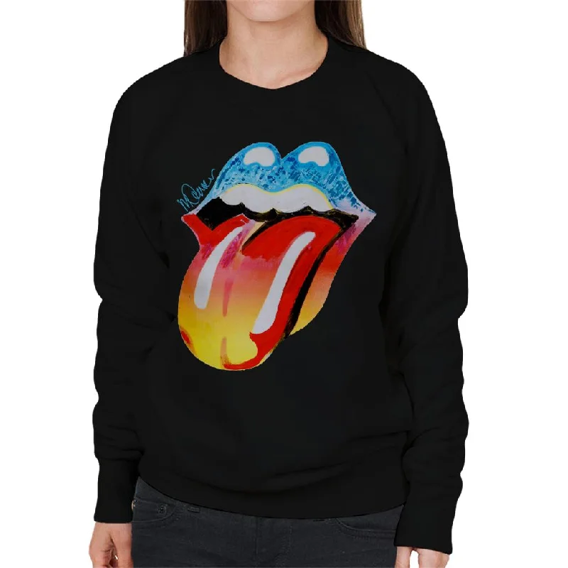 Customer Appreciation Sale warm athletic hoodieSidney Maurer Original Portrait Of Rolling Stones Forty Licks Art Women's Sweatshirt