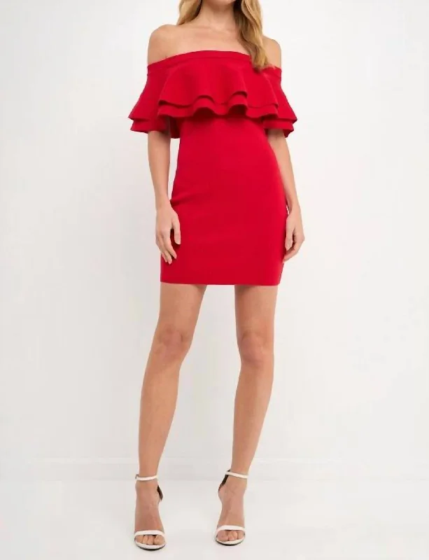 Bargain Prices vintage-inspired dressSpice It Up Mini Dress In Red