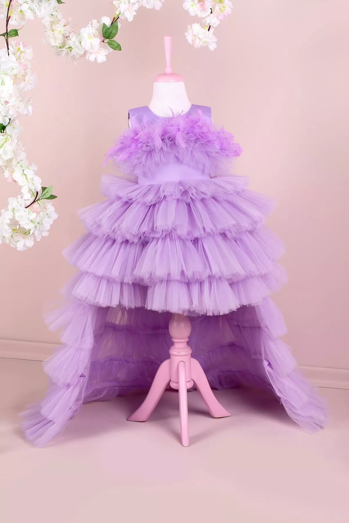 Special Discount knit dressCamellia Lilac Party Dress